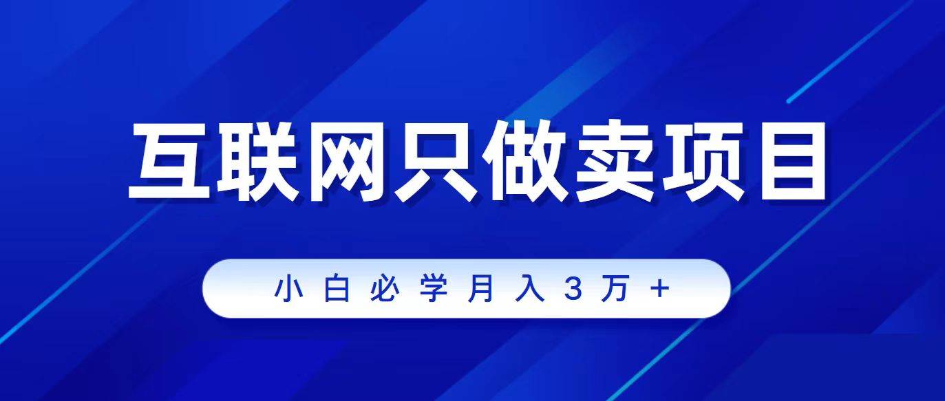 互联网的尽头就是卖项目，被割过韭菜的兄弟们必看！轻松月入三万以上！凯哥轻创网-网创项目资源站-副业项目-创业项目-搞钱项目凯哥轻创网