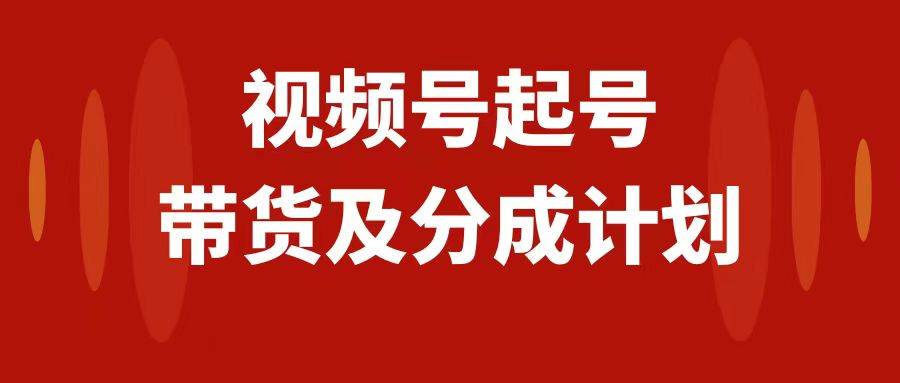 视频号快速起号，分成计划及带货，0-1起盘、运营、变现玩法，日入1000+凯哥轻创网-网创项目资源站-副业项目-创业项目-搞钱项目凯哥轻创网
