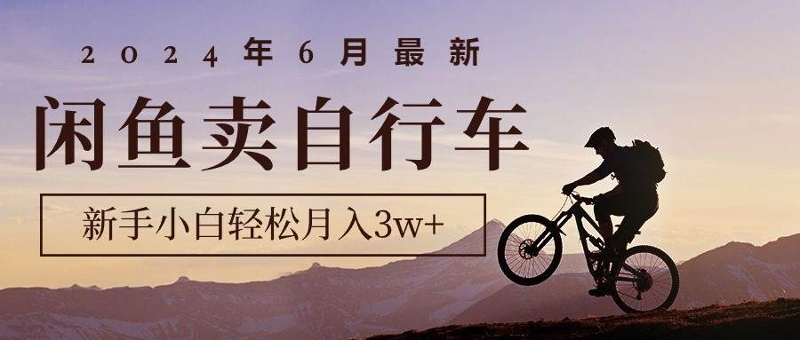 2024年6月最新闲鱼卖自行车，新手小白轻松月入3w+项目凯哥轻创网-网创项目资源站-副业项目-创业项目-搞钱项目凯哥轻创网