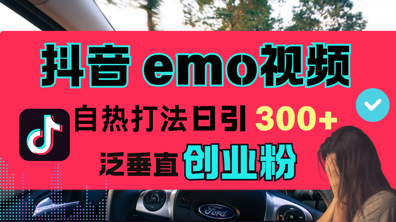 抖音“EMO视频”自热流打法，日引300+泛垂直创业粉凯哥轻创网-网创项目资源站-副业项目-创业项目-搞钱项目凯哥轻创网