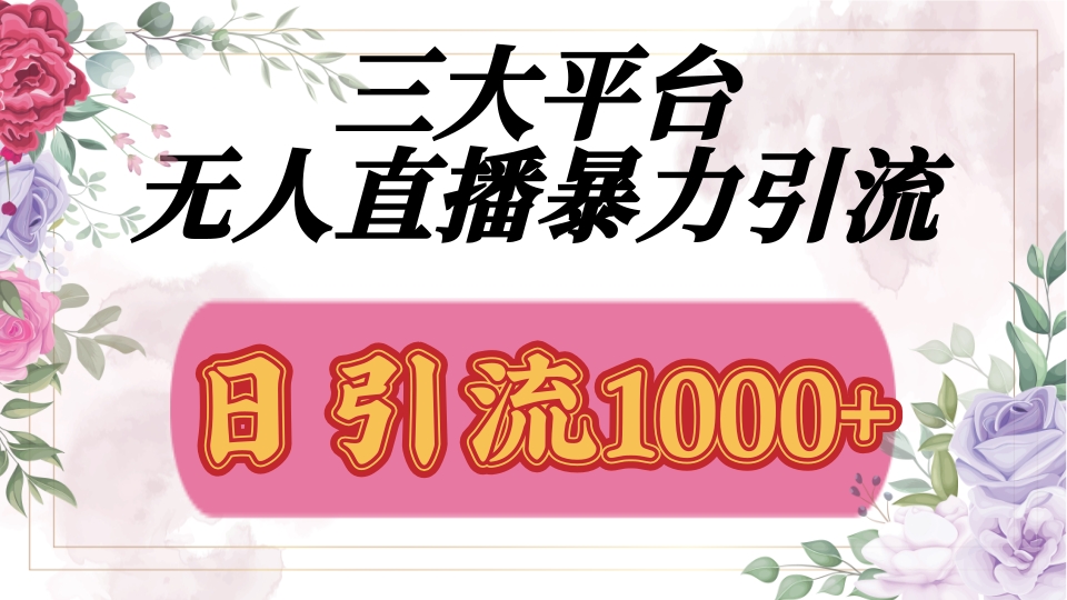 抖音，快手，视频号全平台通用，无人直播引流法，利用图片,模板,整套话术挂机全天支持矩阵操作，无限设备多开，超暴力引流，1000+高质量精准创业粉凯哥轻创网-网创项目资源站-副业项目-创业项目-搞钱项目凯哥轻创网
