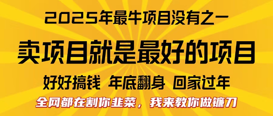 全网都在割你韭菜，我来教你做镰刀。卖项目就是最好的项目，2025年最牛互联网项目凯哥轻创网-网创项目资源站-副业项目-创业项目-搞钱项目凯哥轻创网