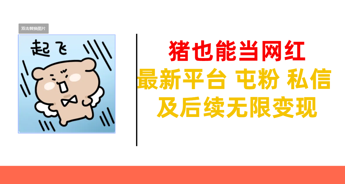 猪也能当网红-最新平台 屯粉 交流 私信 及后续无限变现凯哥轻创网-网创项目资源站-副业项目-创业项目-搞钱项目凯哥轻创网