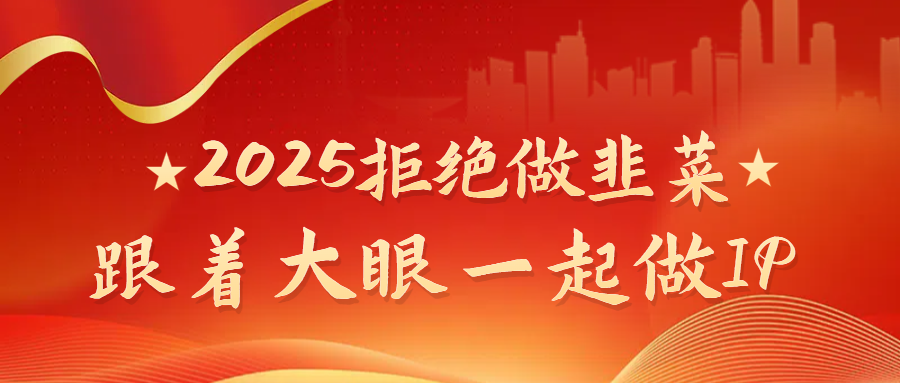 2025拒绝做韭菜，跟着大眼一起做IP凯哥轻创网-网创项目资源站-副业项目-创业项目-搞钱项目凯哥轻创网