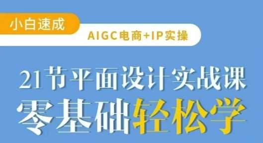 AIGC电商必备实操21节平面设计实战课，教你玩转AI凯哥轻创网-网创项目资源站-副业项目-创业项目-搞钱项目凯哥轻创网