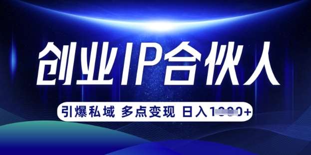 云帆·创业ip合伙人打造3.0，从0到1教你做网创，实现月入过W凯哥轻创网-网创项目资源站-副业项目-创业项目-搞钱项目凯哥轻创网