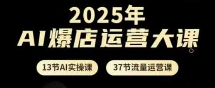 2025年AI爆店运营大课，13节AI实操课+37节流量运营课凯哥轻创网-网创项目资源站-副业项目-创业项目-搞钱项目凯哥轻创网