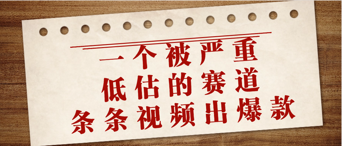 一个被严重低估的赛道，条条视频出爆款，一个月变现3万+凯哥轻创网-网创项目资源站-副业项目-创业项目-搞钱项目凯哥轻创网