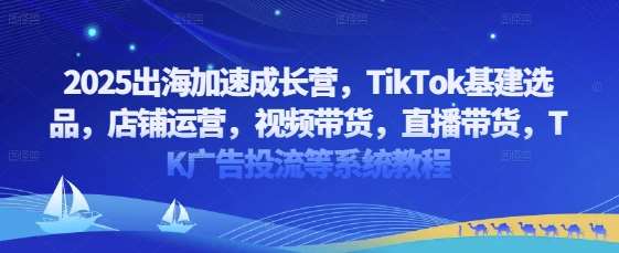 2025出海加速成长营，TikTok基建选品，店铺运营，视频带货，直播带货，TK广告投流等系统教程凯哥轻创网-网创项目资源站-副业项目-创业项目-搞钱项目凯哥轻创网