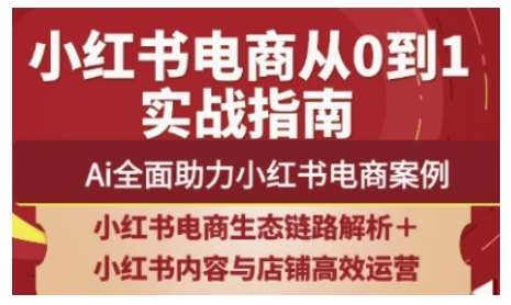 2025小红书电商全链路运营，Ai全面助力小红书电商案例凯哥轻创网-网创项目资源站-副业项目-创业项目-搞钱项目凯哥轻创网