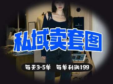 私域卖套图每天3-5单，每单利润99凯哥轻创网-网创项目资源站-副业项目-创业项目-搞钱项目凯哥轻创网