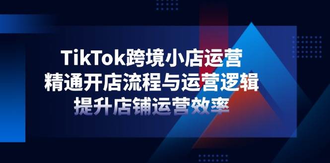 （14369期）TikTok跨境小店运营，精通开店流程与运营逻辑，提升店铺运营效率凯哥轻创网-网创项目资源站-副业项目-创业项目-搞钱项目凯哥轻创网