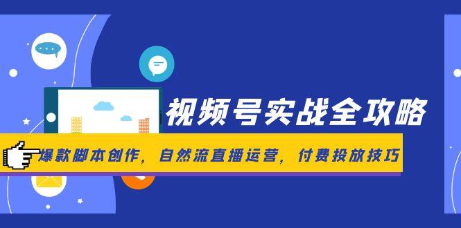 （14925期）视频号实战全攻略，爆款脚本创作，自然流直播运营，付费投放技巧凯哥轻创网-网创项目资源站-副业项目-创业项目-搞钱项目凯哥轻创网