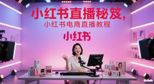 小红书直播秘笈，小红书电商直播教程凯哥轻创网-网创项目资源站-副业项目-创业项目-搞钱项目凯哥轻创网