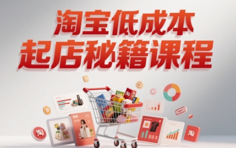 淘宝低成本起店系统课，助你快速起店，实现弯道超车凯哥轻创网-网创项目资源站-副业项目-创业项目-搞钱项目凯哥轻创网