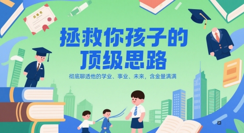 付费文章：拯救你孩子的顶级思路，彻底聊透他的学业、事业、未来，含金量满满凯哥轻创网-网创项目资源站-副业项目-创业项目-搞钱项目凯哥轻创网