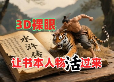 书本人物裸眼3D视频，新的玩法，流量超猛，保姆级教程凯哥轻创网-网创项目资源站-副业项目-创业项目-搞钱项目凯哥轻创网