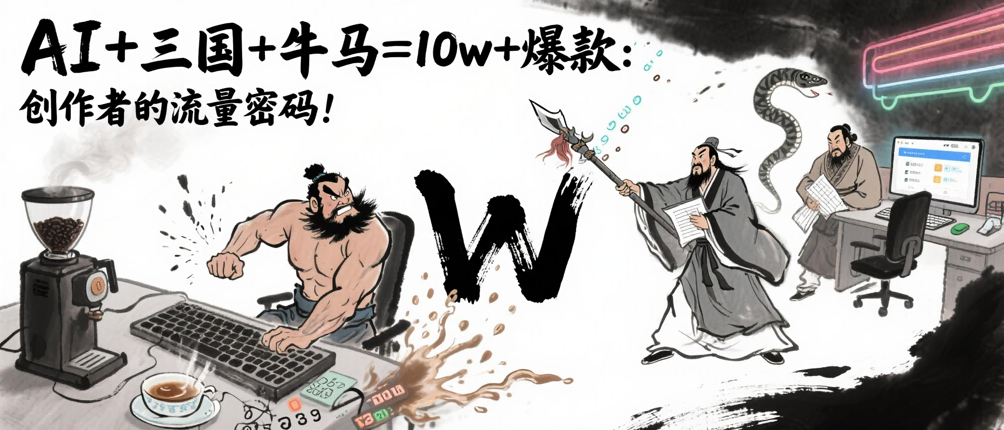 AI+三国+牛马=10w+爆款：创作者的流量密码！凯哥轻创网-网创项目资源站-副业项目-创业项目-搞钱项目凯哥轻创网