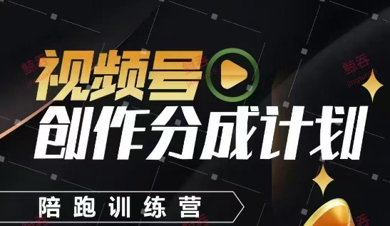 视频号创作分成计划陪跑训练营，手把手教会你如何制作视频，细水长流型项目凯哥轻创网-网创项目资源站-副业项目-创业项目-搞钱项目凯哥轻创网