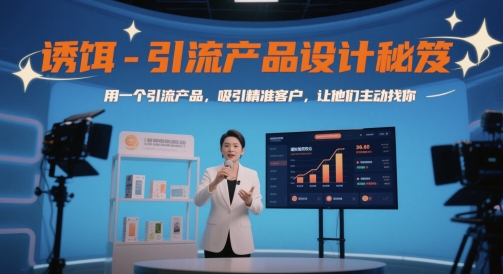 诱饵-引流产品设计秘笈，用一个引流产品，吸引精准客户，让他们主动找你凯哥轻创网-网创项目资源站-副业项目-创业项目-搞钱项目凯哥轻创网