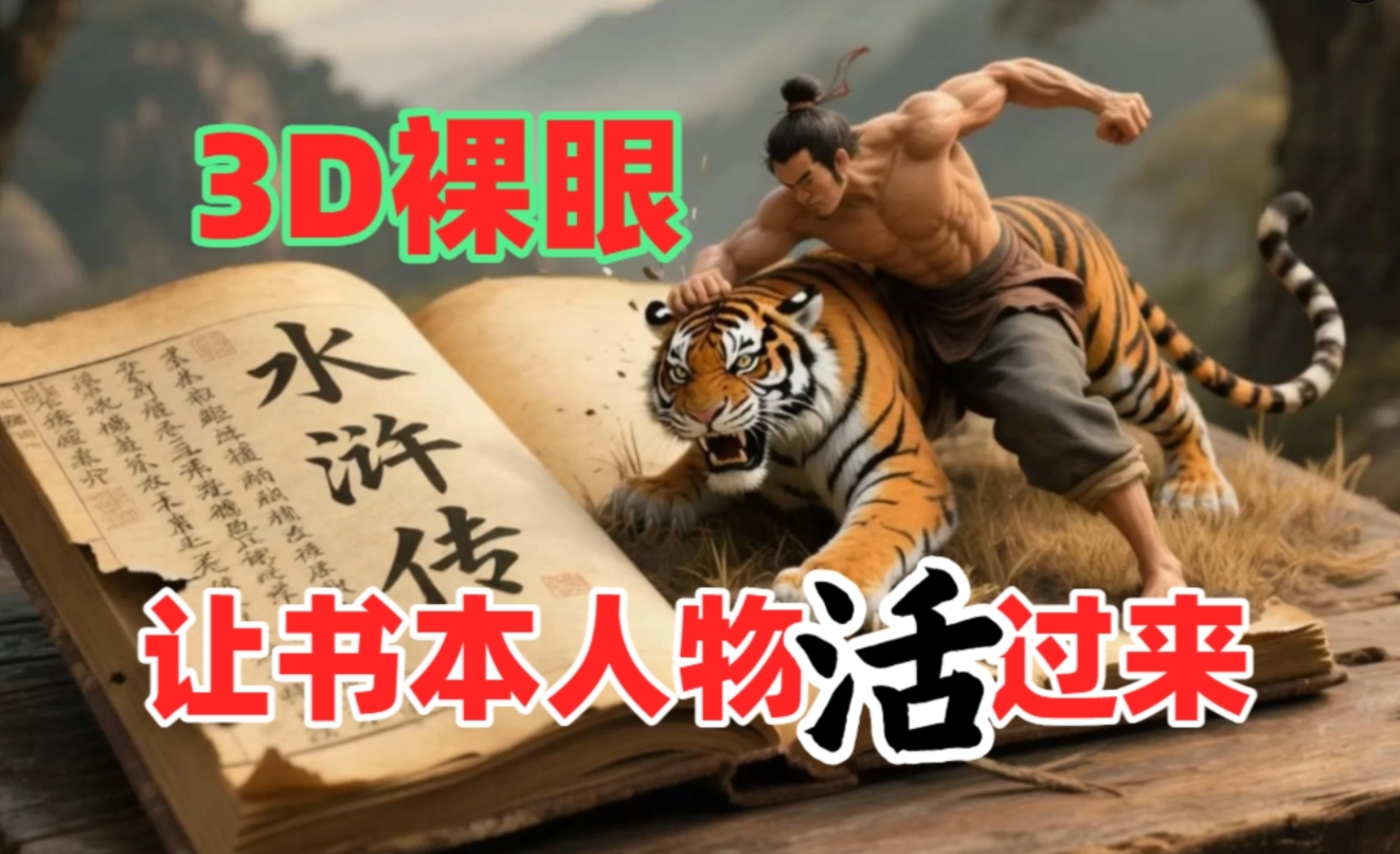 书本人物裸眼3D视频，一条视频收益过千，保姆级教程凯哥轻创网-网创项目资源站-副业项目-创业项目-搞钱项目凯哥轻创网