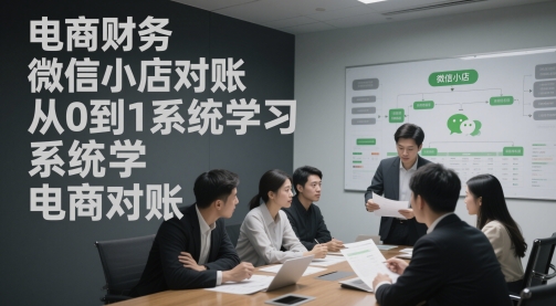 电商财务微信小店对账，从0到1系统学习电商对账凯哥轻创网-网创项目资源站-副业项目-创业项目-搞钱项目凯哥轻创网