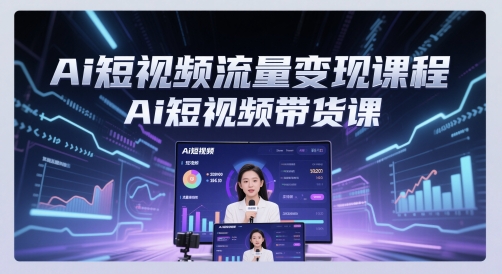Ai短视频流量变现课程，Ai短视频带货课凯哥轻创网-网创项目资源站-副业项目-创业项目-搞钱项目凯哥轻创网