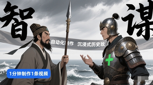 扣子工作流一键生成沉浸式历史故事，一天工作量，3分钟搞定凯哥轻创网-网创项目资源站-副业项目-创业项目-搞钱项目凯哥轻创网