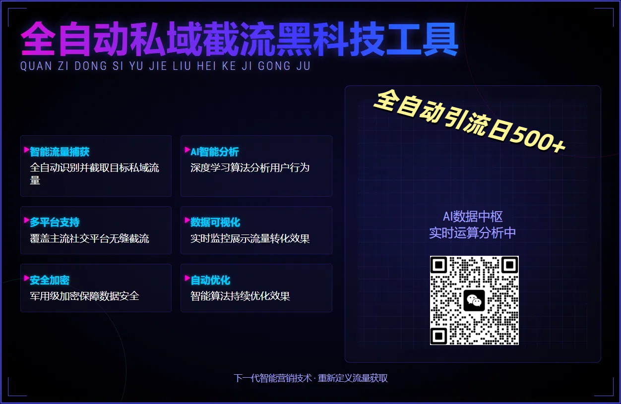 全自动私域截流黑科技工具——全自动引流日500+凯哥轻创网-网创项目资源站-副业项目-创业项目-搞钱项目凯哥轻创网