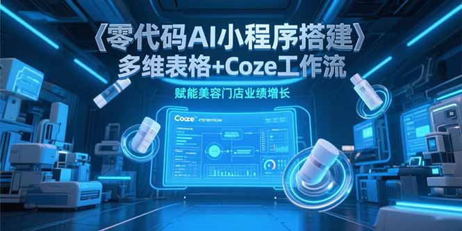 （15239期）零代码AI小程序搭建，多维表格+Coze工作流，赋能美容门店业绩增长凯哥轻创网-网创项目资源站-副业项目-创业项目-搞钱项目凯哥轻创网