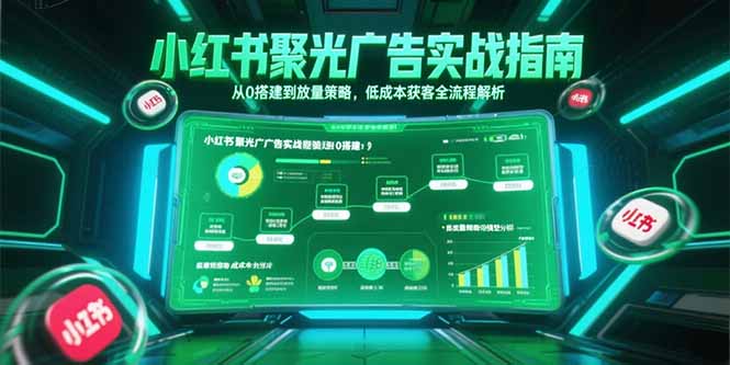 （15248期）小红书聚光广告实战指南，从0搭建到放量策略，低成本获客全流程解析凯哥轻创网-网创项目资源站-副业项目-创业项目-搞钱项目凯哥轻创网
