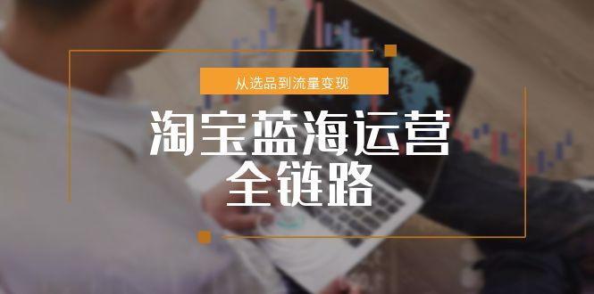 （15160期）淘宝蓝海运营全链路，从选品到流量变现，小类目突围完整方案凯哥轻创网-网创项目资源站-副业项目-创业项目-搞钱项目凯哥轻创网