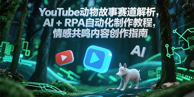 （15174期）YouTube动物故事赛道解析，AI+RPA自动化制作教程，情感共鸣内容创作指南凯哥轻创网-网创项目资源站-副业项目-创业项目-搞钱项目凯哥轻创网