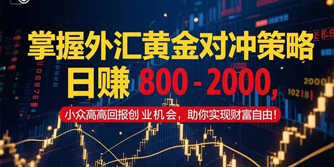 （15198期）掌握外汇黄金对冲策略，日赚 800 – 2000，小众高回报创业机会，助你实…凯哥轻创网-网创项目资源站-副业项目-创业项目-搞钱项目凯哥轻创网