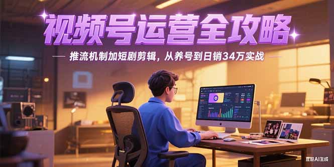 （15217期）2025视频号运营全攻略，推流机制加短剧剪辑，从养号到日销34万实战凯哥轻创网-网创项目资源站-副业项目-创业项目-搞钱项目凯哥轻创网