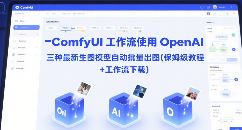 ComfyUI 工作流使用 OpenAI 三种最新生图模型自动批量出图(保姆级教程+工作流下载)凯哥轻创网-网创项目资源站-副业项目-创业项目-搞钱项目凯哥轻创网