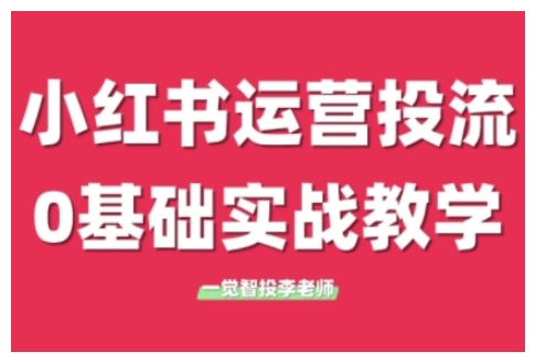 小红书运营投流，小红书广告投放从0到1的实战课，学完即可开始投放（更新）凯哥轻创网-网创项目资源站-副业项目-创业项目-搞钱项目凯哥轻创网