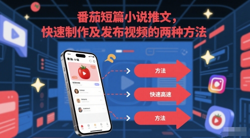 番茄短篇小说推文，快速制作及发布视频的两种方法凯哥轻创网-网创项目资源站-副业项目-创业项目-搞钱项目凯哥轻创网