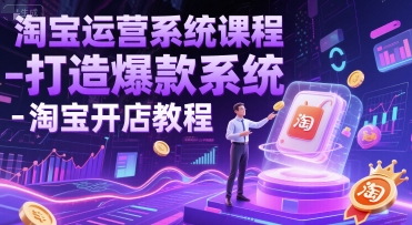 淘宝运营系统课程-打造爆款系统-淘宝开店教程凯哥轻创网-网创项目资源站-副业项目-创业项目-搞钱项目凯哥轻创网