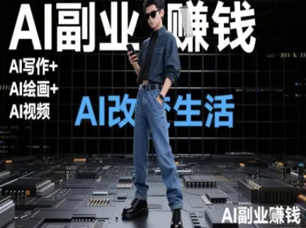 AI改变生活（Ai写作+AI绘画+Ai视频），AI副业挣钱凯哥轻创网-网创项目资源站-副业项目-创业项目-搞钱项目凯哥轻创网