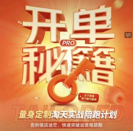 淘宝开单秘籍PRO，量身定制淘天实战陪跑计划，告别做店迷茫、快速突破运营瓶颈期（更新6月）凯哥轻创网-网创项目资源站-副业项目-创业项目-搞钱项目凯哥轻创网