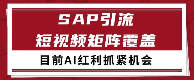 小红书某音sap赛道引流获客 自热矩阵日引200+【揭秘】凯哥轻创网-网创项目资源站-副业项目-创业项目-搞钱项目凯哥轻创网