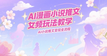 AI漫画小说推文女频玩法教学，AI小说推文变现全流程凯哥轻创网-网创项目资源站-副业项目-创业项目-搞钱项目凯哥轻创网