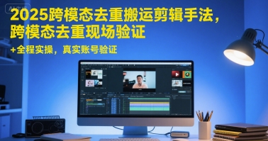 2025跨模态去重搬运剪辑手法，跨模态去重现场验证 +全程实操，真实账号验证凯哥轻创网-网创项目资源站-副业项目-创业项目-搞钱项目凯哥轻创网