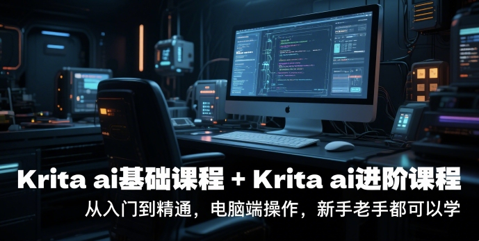 krita ai基础课程+Krita ai进阶课程，从入门到精通，电脑端操作，新手老手都可以学凯哥轻创网-网创项目资源站-副业项目-创业项目-搞钱项目凯哥轻创网