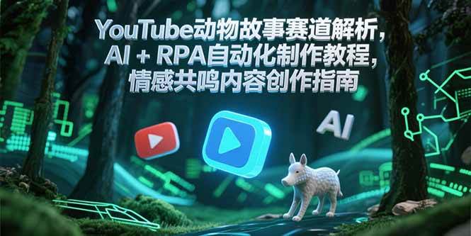 YouTube动物故事赛道解析，AI+RPA自动化制作教程，情感共鸣内容创作指南凯哥轻创网-网创项目资源站-副业项目-创业项目-搞钱项目凯哥轻创网
