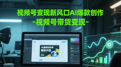 视频号变现新风口AI爆款创作-视频号带货变现凯哥轻创网-网创项目资源站-副业项目-创业项目-搞钱项目凯哥轻创网