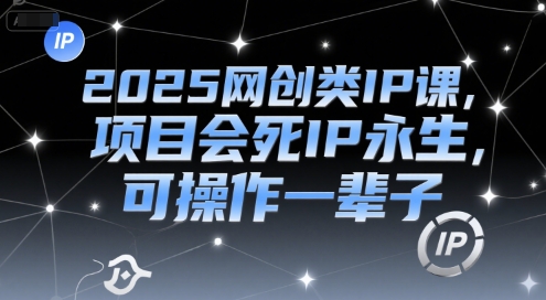 2025网创类IP课，项目会死IP永生，可操作一辈子凯哥轻创网-网创项目资源站-副业项目-创业项目-搞钱项目凯哥轻创网