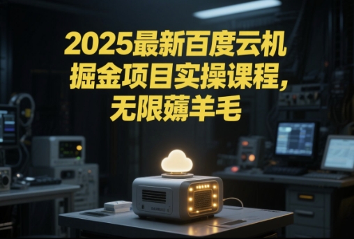 2025最新百度云机掘金项目实操课程单窗口保底5-10元月收益单窗口150+【揭秘】凯哥轻创网-网创项目资源站-副业项目-创业项目-搞钱项目凯哥轻创网