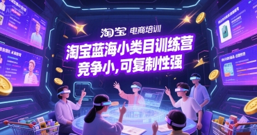 淘宝蓝海小类目训练营， 竞争小，可复制性强凯哥轻创网-网创项目资源站-副业项目-创业项目-搞钱项目凯哥轻创网